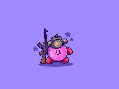 ussr Kirby 🥴 art cute digital gun kirby procreate ussr