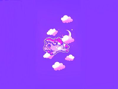 two 👹 art cute digital kawaii magic procreate synth unicorn