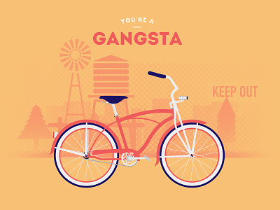 Gangsta bike biking cycle cyclemon cyclism gangsta lifestyle poster ride riding vélo