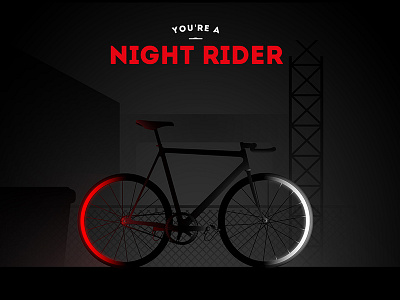 Night Rider bicycle bike city cyclemon cycling dark lights night ride rider