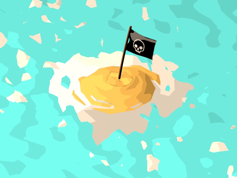 (GIF) Pirate Island island low pirate poly toon