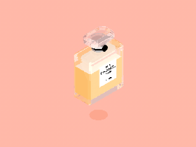 Numéro 5 3d c4d chanel iso isometry loop motion parfume pixel