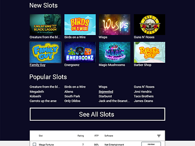 Slots listings for thepogg.com list ux product list