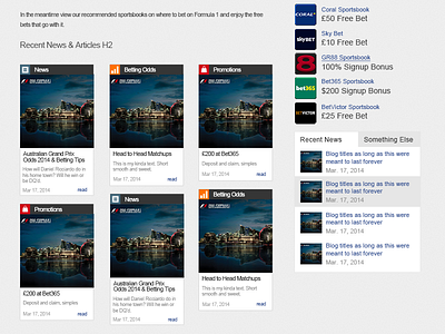 Blog Listings for F1-bettings.com blog ux gambling template sportsbetting template