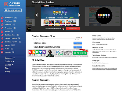 Casino Review for CasinoBonusesNow