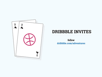 2x Dribbble Invites card design dribbble invites playing cards