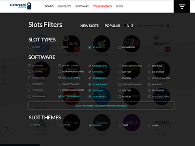 Slotsroom Filters Design