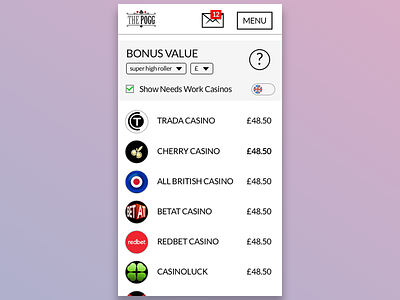 Thepogg Bonus Calculations on Mobile casino list casino mobile mobile list mobile ux