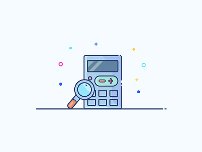 Calculator illustration icon illustration vector