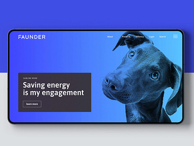 Faunder logo application blue devce dog energy faunder germany julian hrankov logo smart smart home