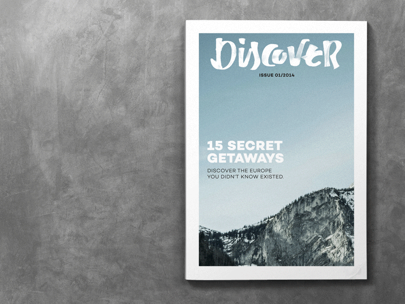 Discover adventure calligraphy casual editorial magazine outdoors