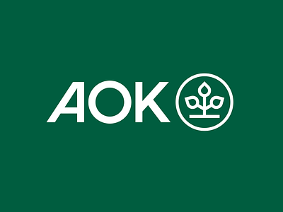 AOK Rebranding branding green health healthcare icon logo tree