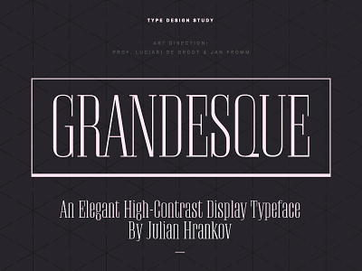 Grandesque Type Design Study contrast editorial elegant font grandesque headline magazine type typeface