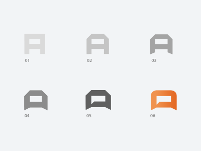 "a" a art machine character julian hrankov letter logo orange process study typography