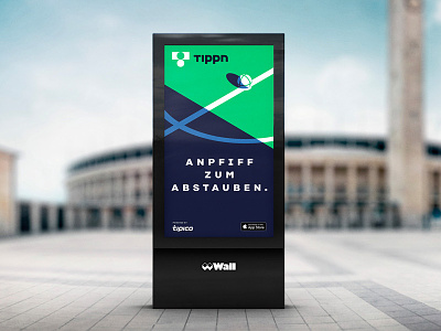 tippn poster ad app ball branding field german germany illustration logo minimal poster soccer tippn