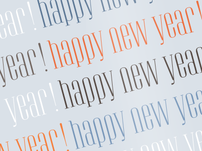 Happy New Year! art machine champagne contrast font happy happy new year julian hrankov light blue narrow new orange typeface year