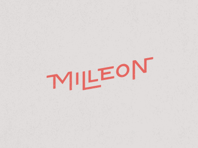 milleon 80s art machine grey julian hrankov lettering ligature ligatures logo milleon red retro slanted type typography vintage