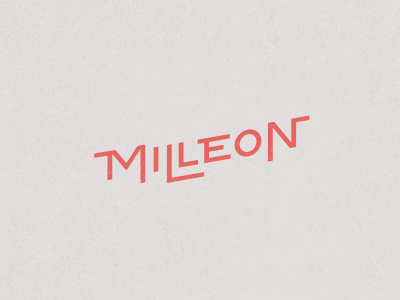 milleon milleon logo type slanted ligature 80s retro red grey art machine julian hrankov vintage typography lettering ligatures