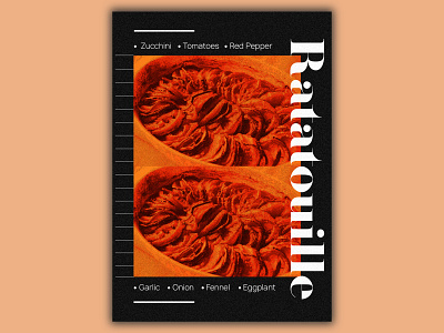 Poster - Ratatouille food graphicdesign poster poster a day poster design typography design