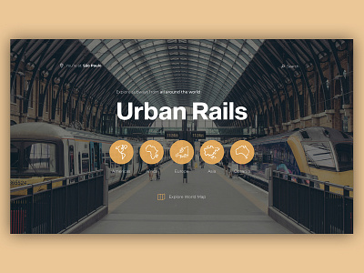 Urban Rail Concept concept design digital interaction interface rails subway ui uidesign uiux urban