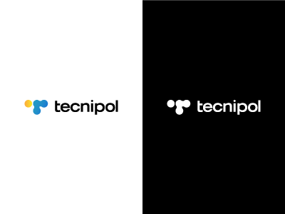 Logo for Tecnipol® an industrial company for raw plastic. corporate gradient industry latam logotype mark mex molecule symbol wip