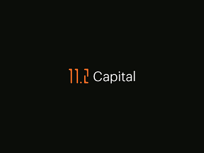 Logo for venture capital firm. capital firm graphik modular numbers startup typography