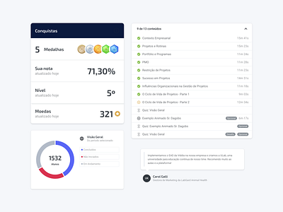 E-learning Platform Containers UX/UI