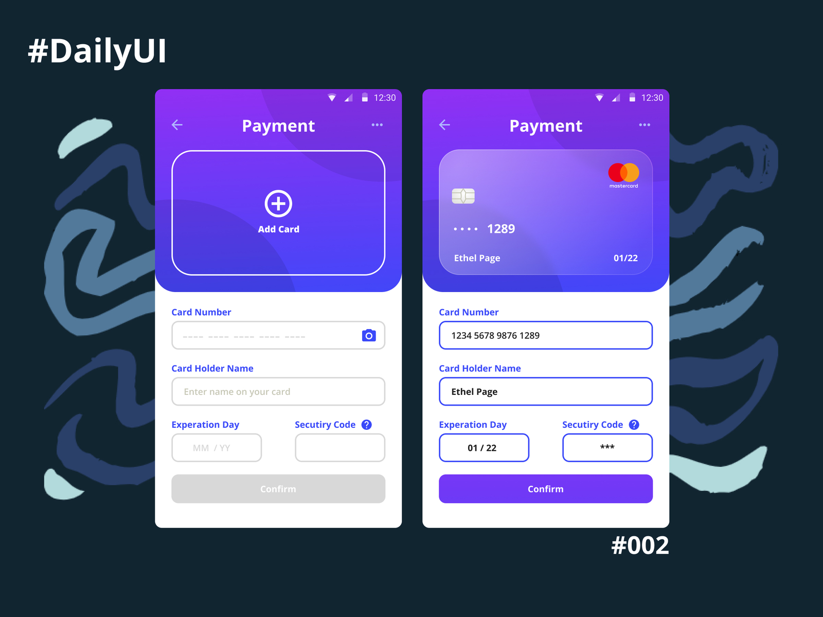 Daily UI #002 - Credit Card Checkout by Nadia Villalobos on Dribbble