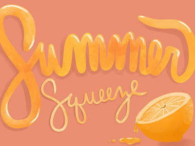 Summer Squeeze design illustration typography