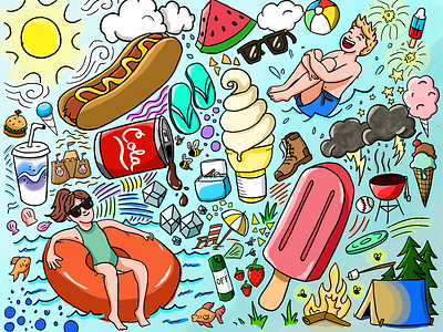 Summer Doodles illustration