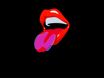 Tongue animation drop lips tongue