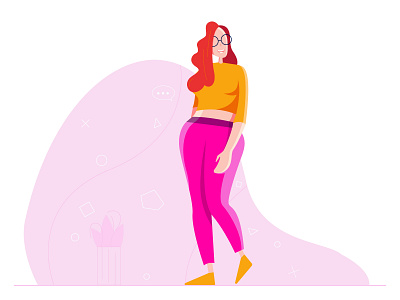 Women - Illustration character fitness flat illustration lady people vector woman yoga