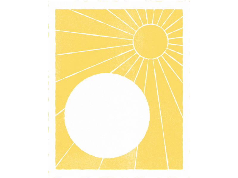 The Sun and the Earth animation gif illustration loop sun