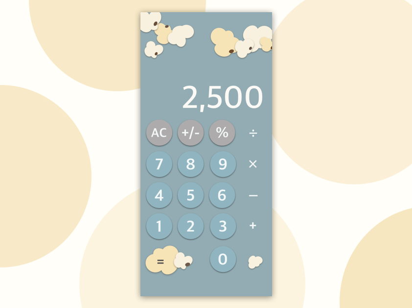 Popcorn Calculator by Ayaka Okubo on Dribbble