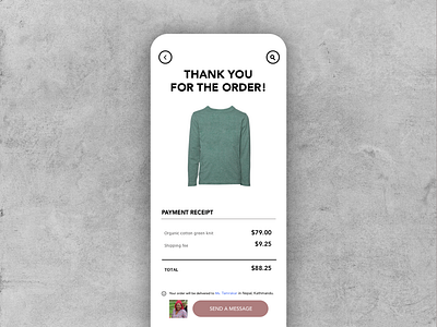 Order Summary UI beginner clothes daily 100 challenge dailyui fashion order summary receipt