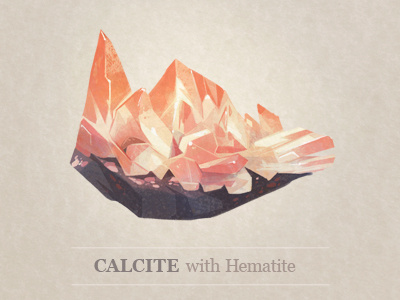 Calcite Study calcite illustration mineral nature painting photoshop scientific illustration study