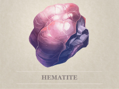 Hematite Study design gem illustration mineral nature photoshop science scientific illustration study