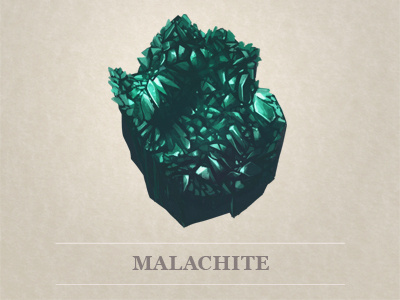 Malachite Study design gem illustration mineral nature painting photoshop study