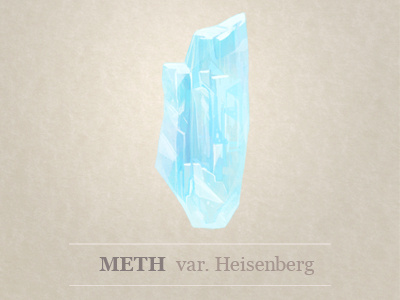Meth var. Heisenberg breaking bad design gem heisenberg illustration meth mineral nature painting photoshop study