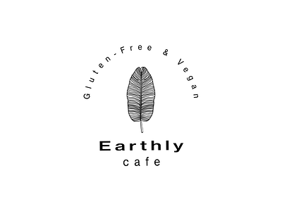Earthly cafe logo cafe cafe logo earthly cafe gluten free logo logo design vegan