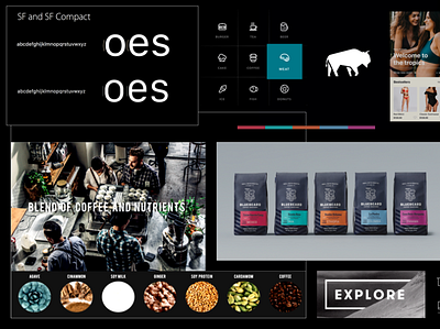 Moodboard | Dark contrast dark design modern moodboard simple ui ux