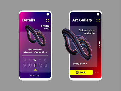 Abstract Art Gallery App UI app branding design icon ui ux