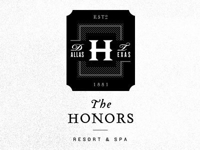 The Honors badge bickham knockout logo script tribute