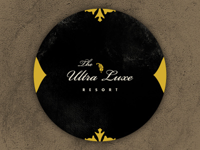 The Ultra Luxe bickham futura gold logo ornate rough script vintage