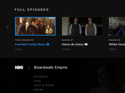 HBO.com Visual Update black gotham gray knockout white