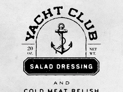 Yacht Club Salad Dressing black blender bodoni bryant vintage white