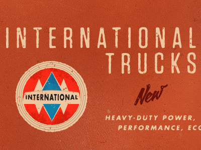 International Trucks blue calgary script futura orange red rough tungsten vintage