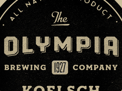Olympia Brewing Co black gold vintage