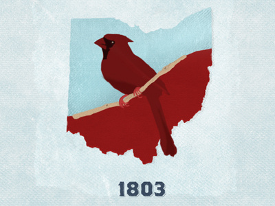 Ohio bird brothers color red texture