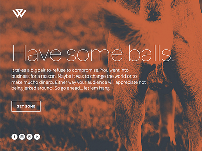 WILLUPER - Cover Page balls design minimal responsive web